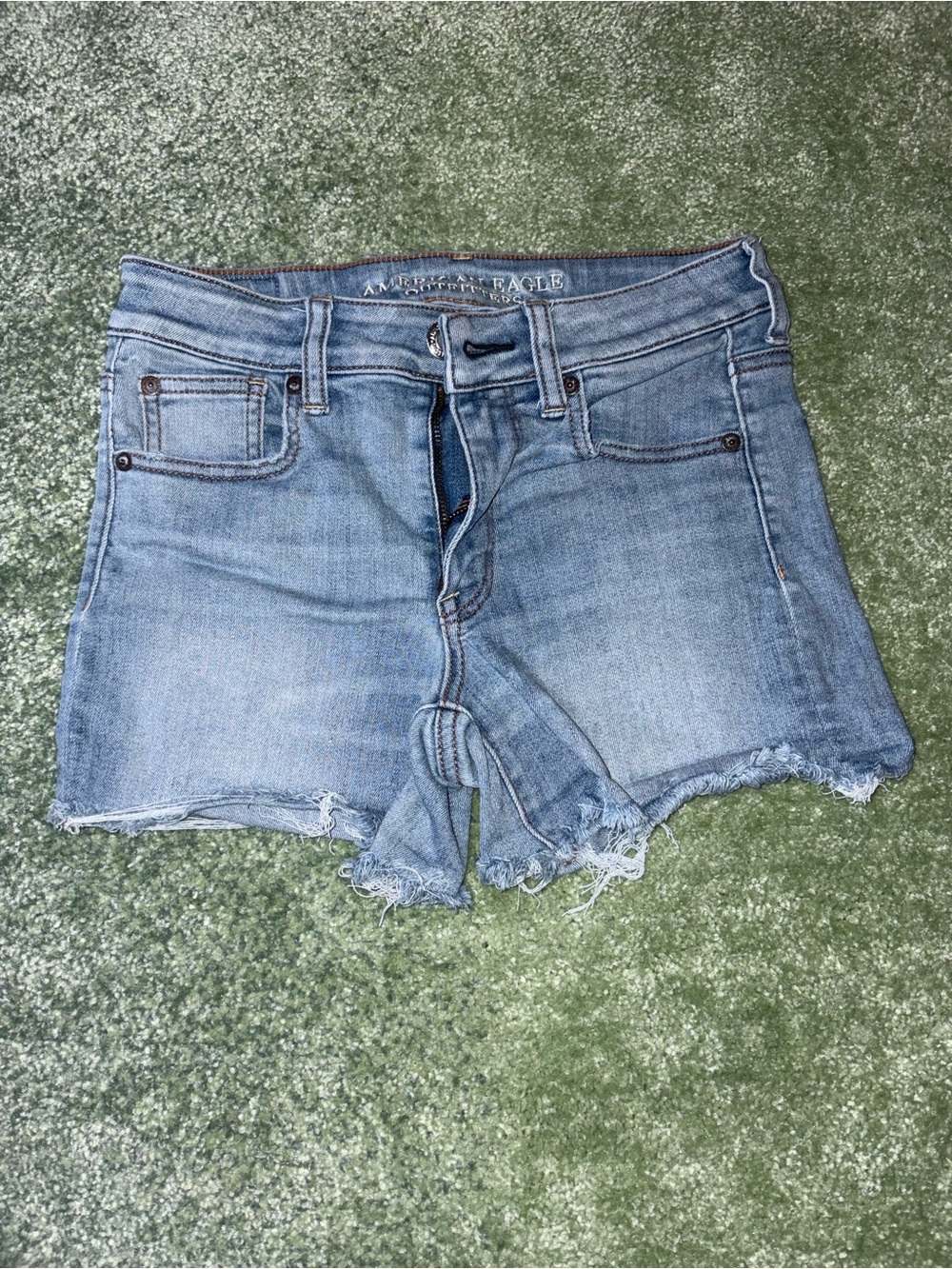 American Eagle Outfitters Light Wash Denim Cutoff Shorts